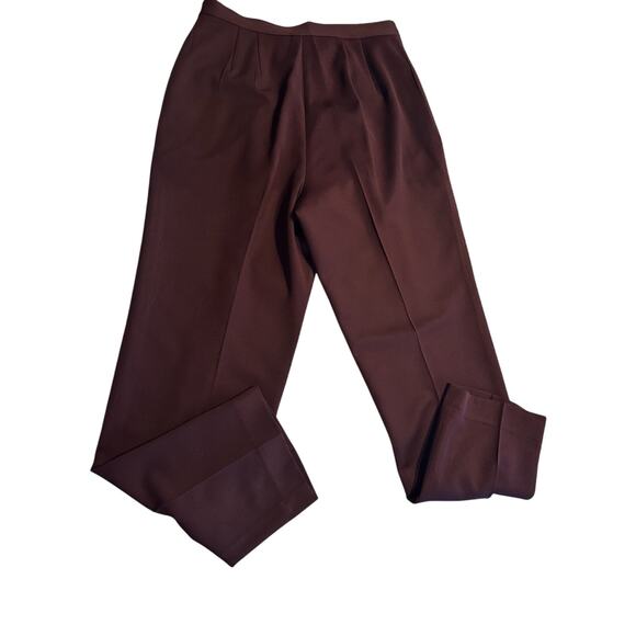 Le Suit Pantsuit Women’s Sz 12 Blazer Wide Leg Textured Career Office burgundy - Picture 11 of 11